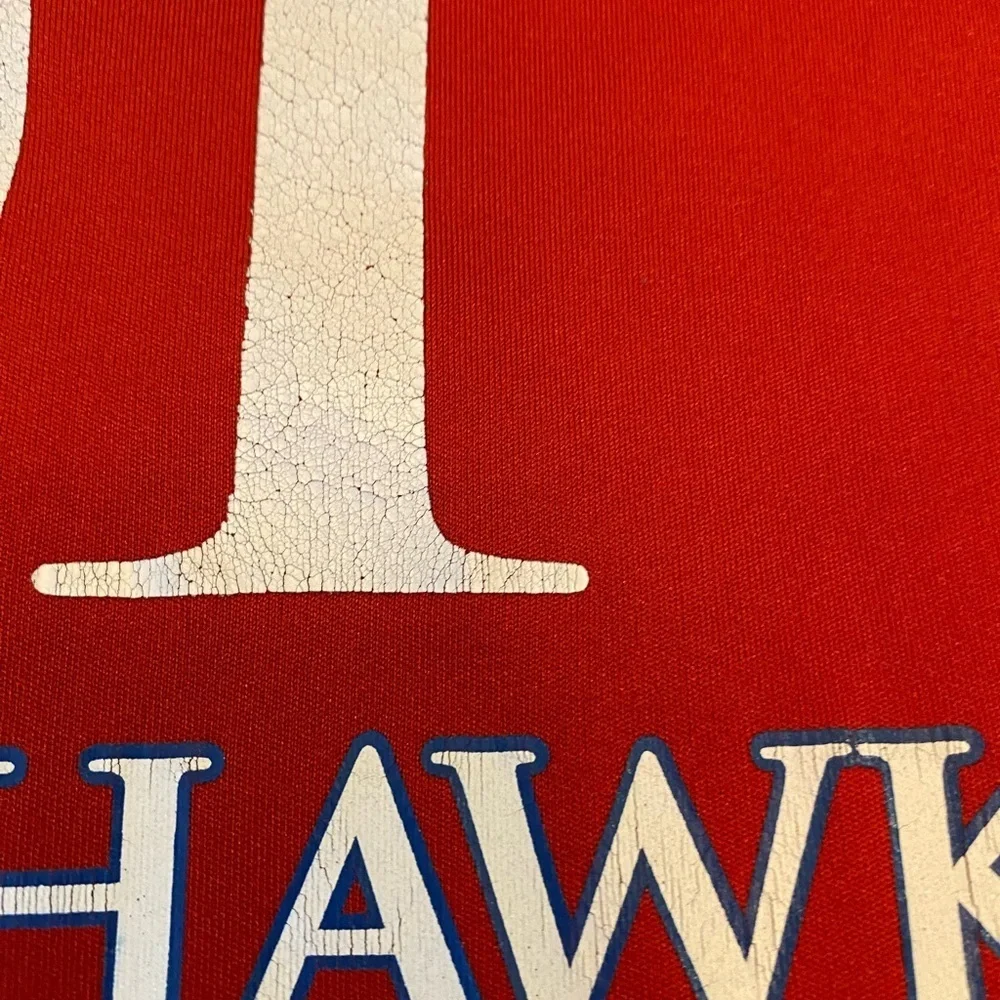 Kansas‎ Jayhawks Adidas Super Jayhawk Camp Shirt Number 101 Men’s XL Color Red